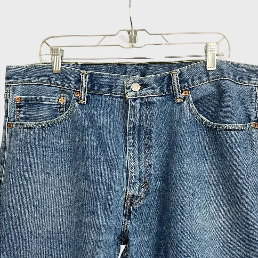 Levi's Men's 505 Regular Fit Non-Stretch Jeans Size 40x30 Medium Wash Streetwear